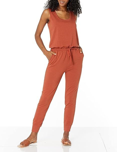 Amazon Essentials Women's Studio Terry Fleece Jumpsuit (Available in Plus Size) | Amazon (US)