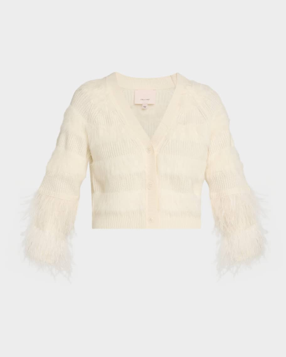 Cinq a Sept Vivica Feather Cardigan | Neiman Marcus