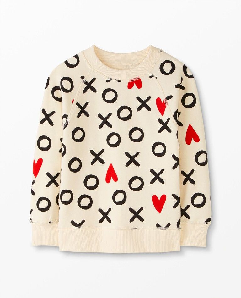 Valentines Print Sweatshirt In French Terry | Hanna Andersson