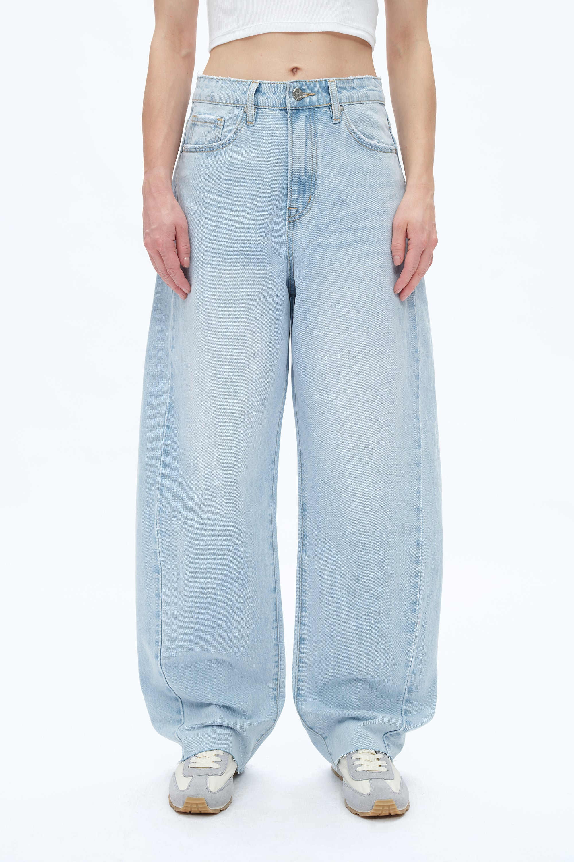 Super High Rise Barrel Jeans | BAYEAS | Bayeas