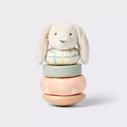 Click for more info about Plush + Wood Stacker - Bunny - Cloud Island™
