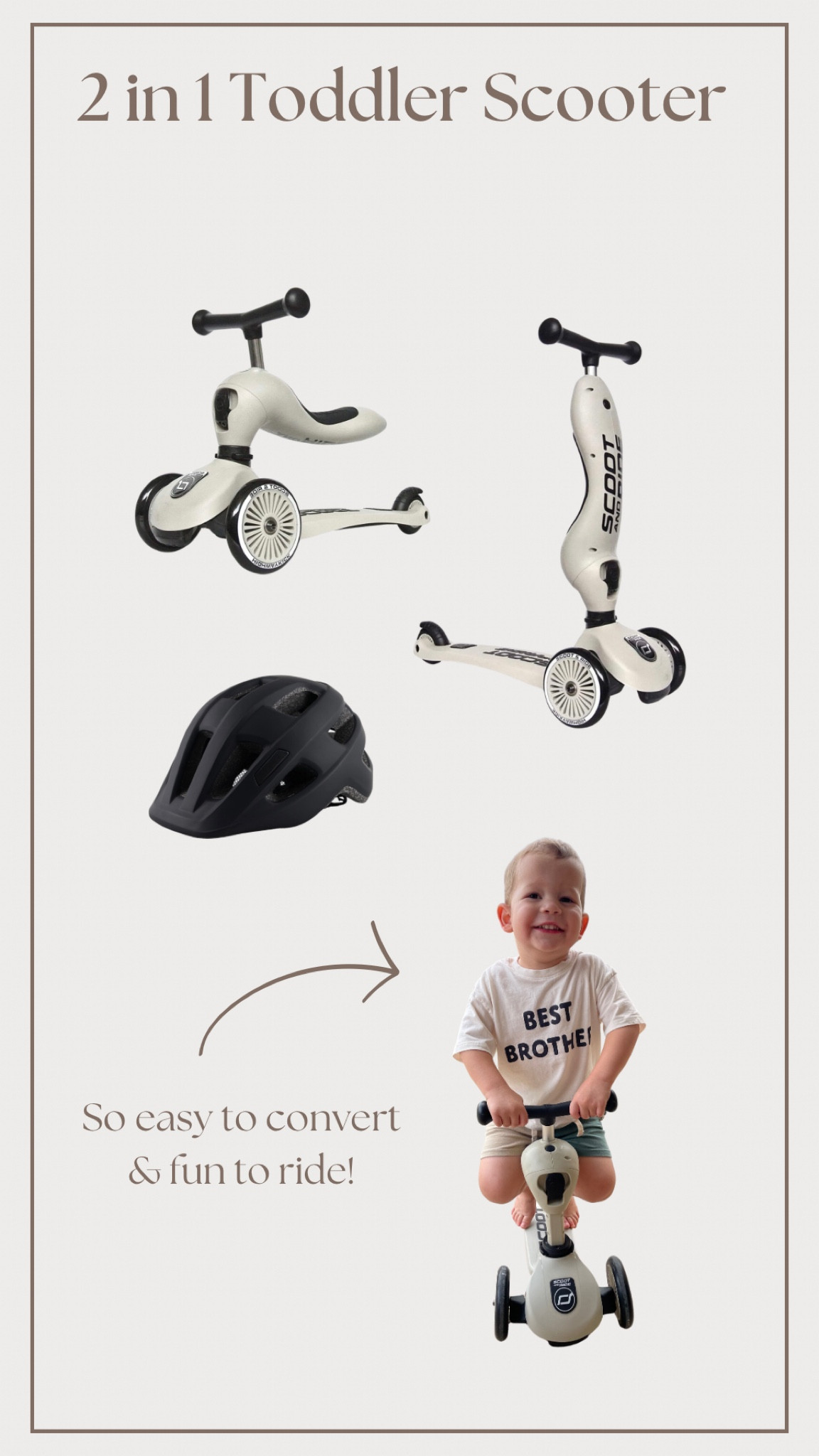 The best 2 in 1 toddler scooter! So easy to convert. 

#LTKBaby #LTKFamily #LTKKids