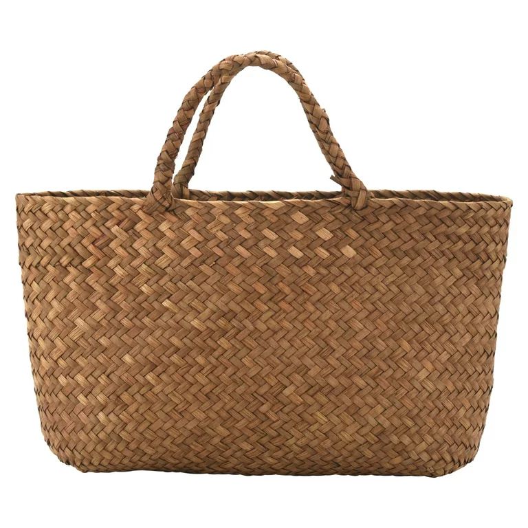 Limnyves Casual Straw Bag Natural Wicker Tote Bags Women Braided Handbag For Garden Handmade Mini... | Walmart (US)