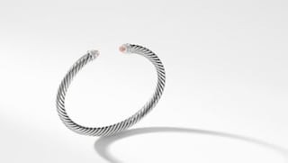 David Yurman Cable Classics Bracelet With Morganite And Diamonds, 5Mm | David Yurman