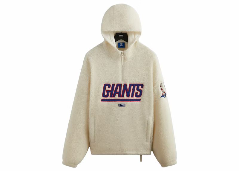 Kith x NFL Giants Quarter Zip Sherpa Nano | StockX