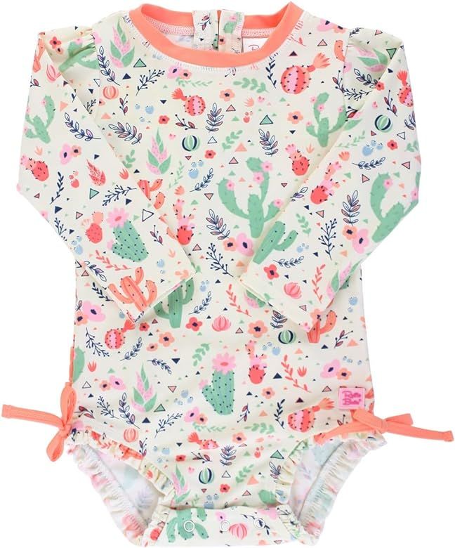 Amazon.com: RuffleButts® Baby/Toddler Girls Desert Blossoms One Piece Rash Guard - 2T: Clothing,... | Amazon (US)