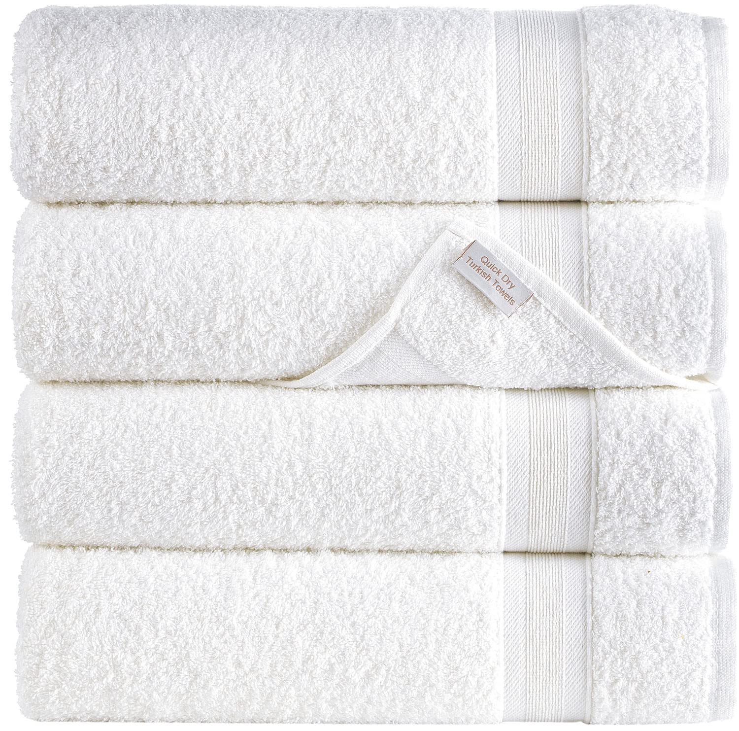 Quick-Dry, Soft & High Absorbent Bath Towels 27"x54" Cotton Turkish Bath Towel Set of 4 | Daily U... | Amazon (US)