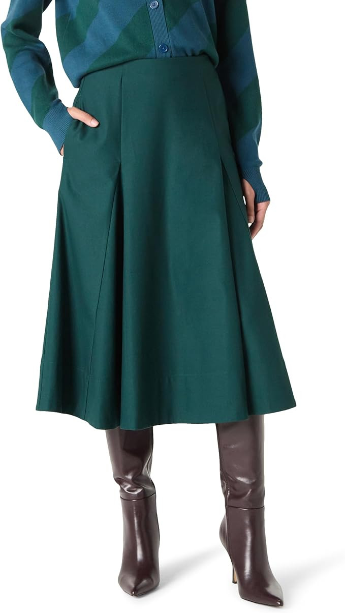 The Drop Women's Full Flounce Midi Skirt by @Takkunda | Amazon (US)