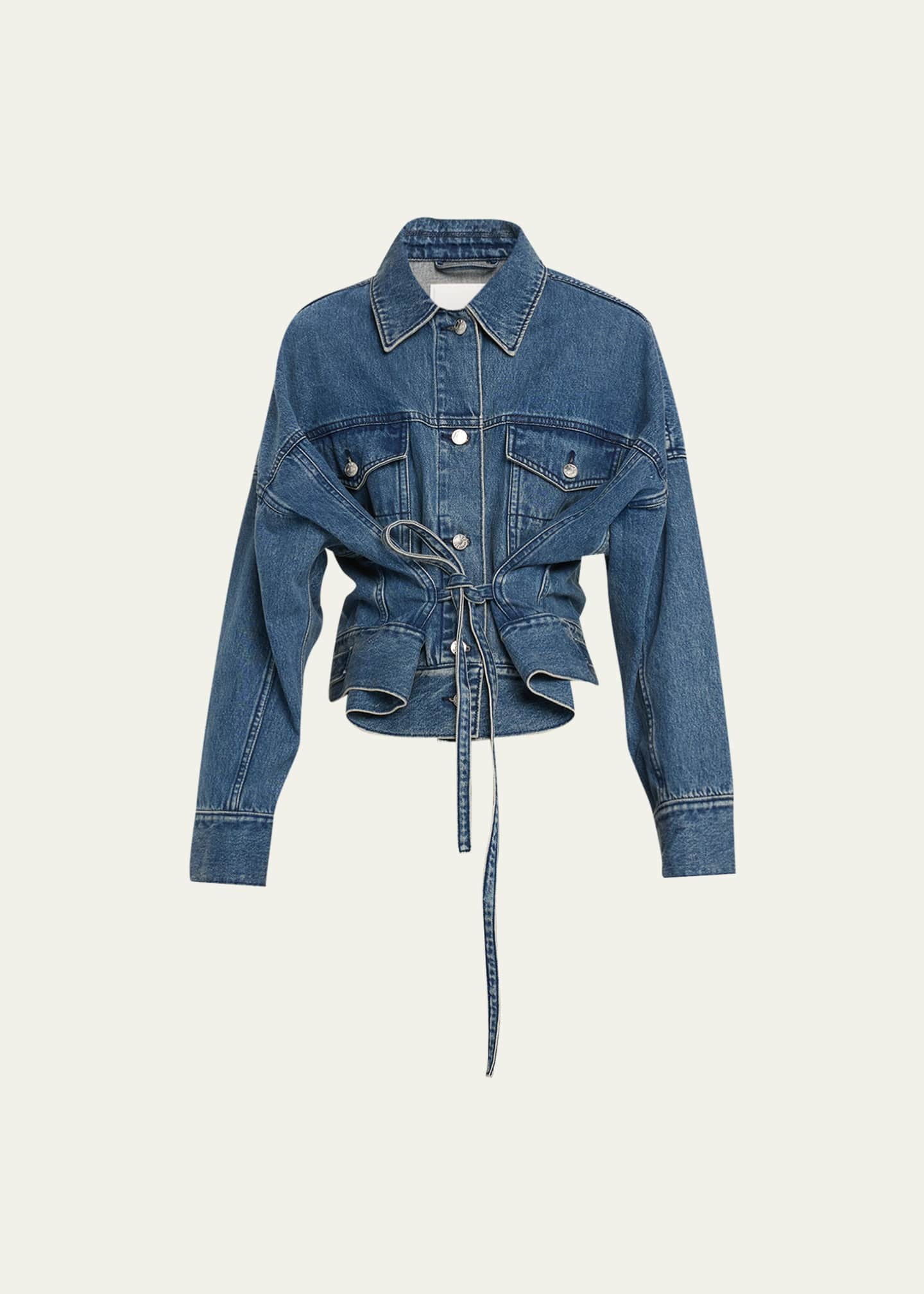3.1 Phillip Lim Boxy Self-Tie Denim Jacket | Bergdorf Goodman