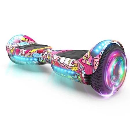 Flash Wheel Hoverboard 6.5" Bluetooth Speaker with LED Light Self Balancing Wheel Electric Scoote... | Walmart (US)