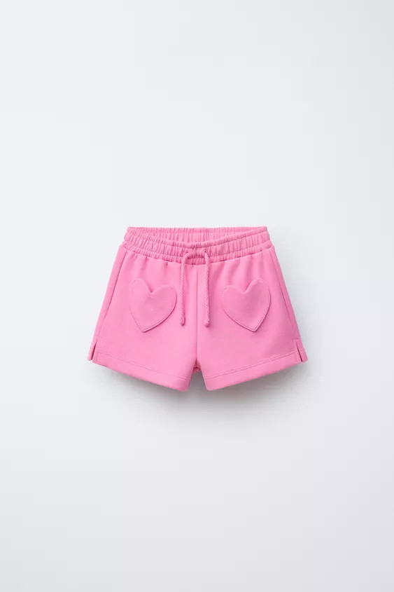 HEART POCKET INTERLOCK BERMUDA SHORTS | Zara UK