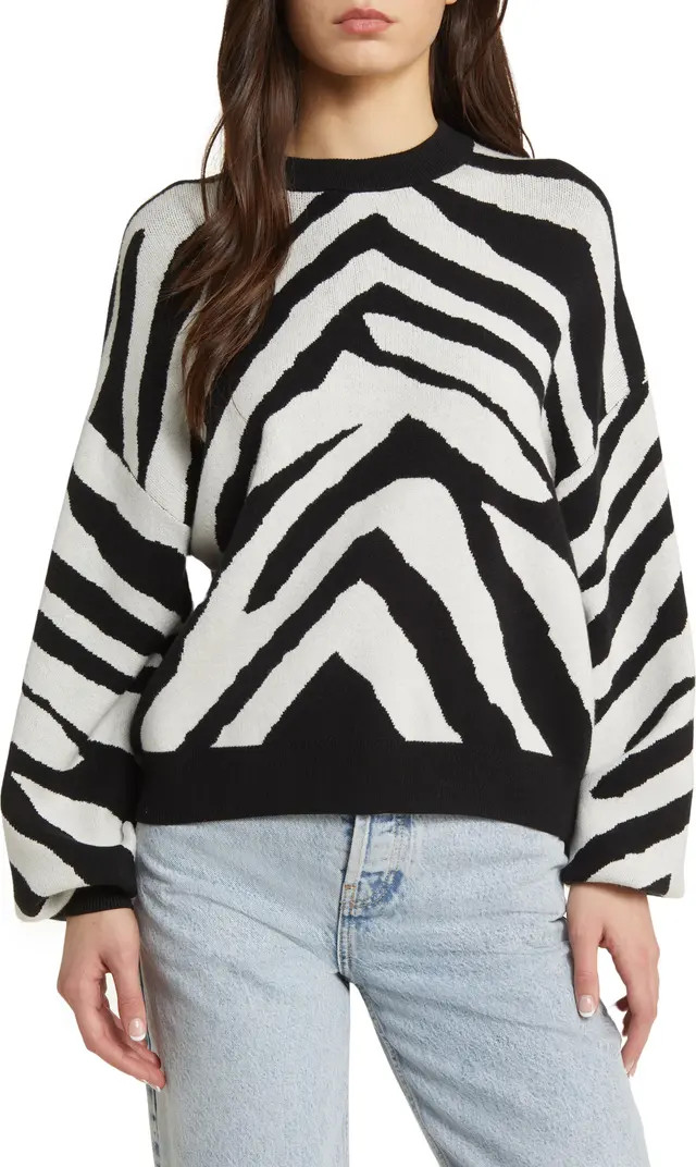 Zebra Stripe Sweater | Nordstrom