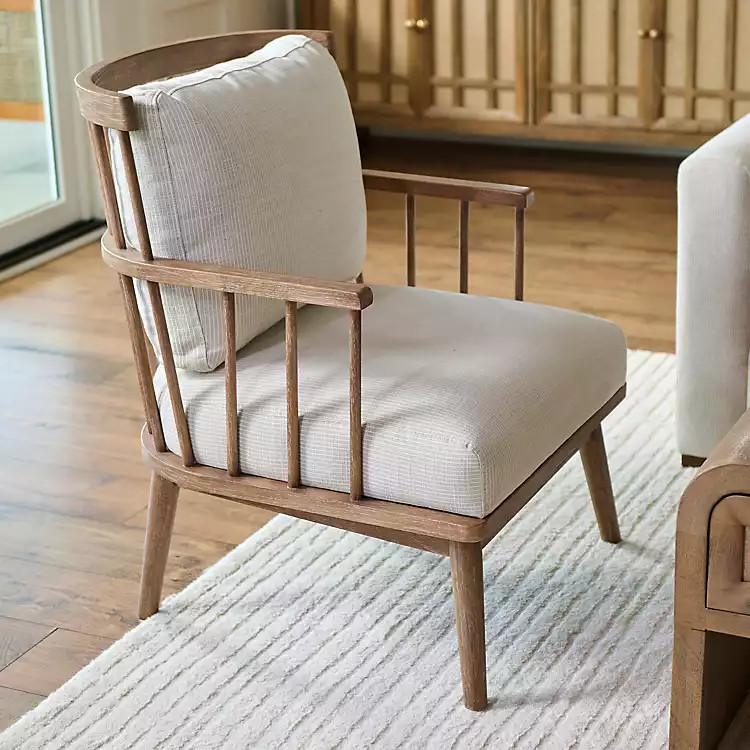 Gray Striped Banks Accent Chair | Kirklands