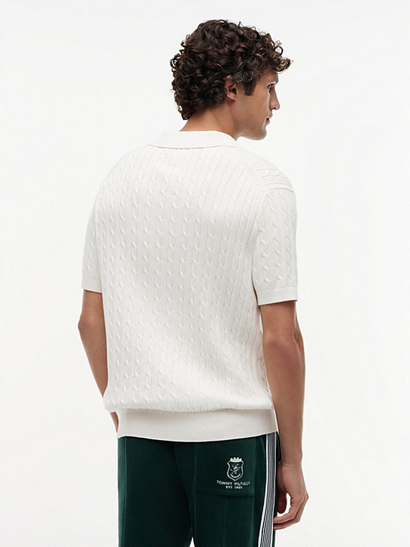 Regular Fit Zopfmuster-Poloshirt mit Stickerei | Tommy Hilfiger (DE)