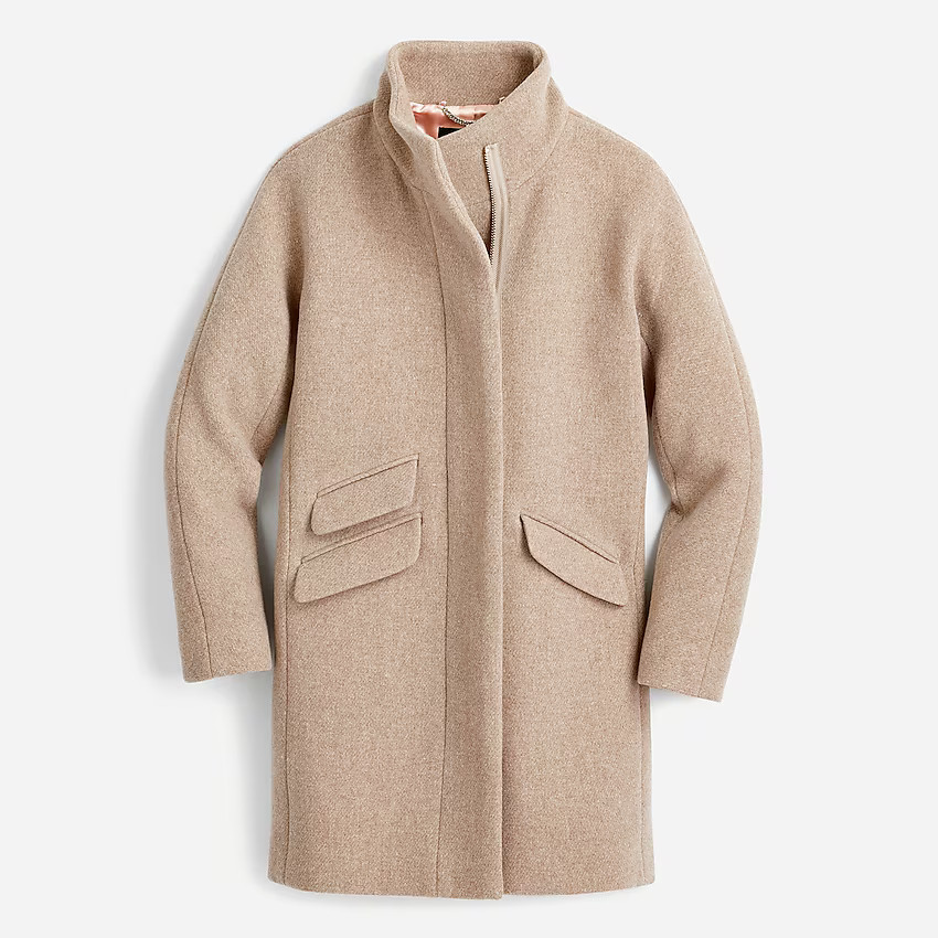 J.Crew: Cocoon Coat In Italian Stadium-cloth Wool For Women | J. Crew US