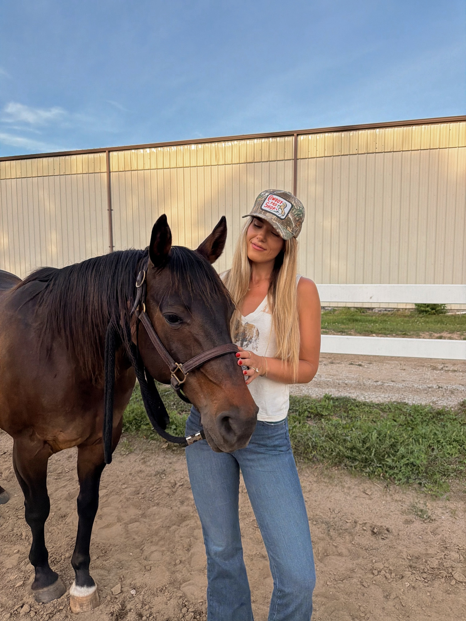 size 26/36 in jeans, xs in tank! 

horse girl barn outfit 

#LTKTall #LTKdayinmylife #LTKootd
