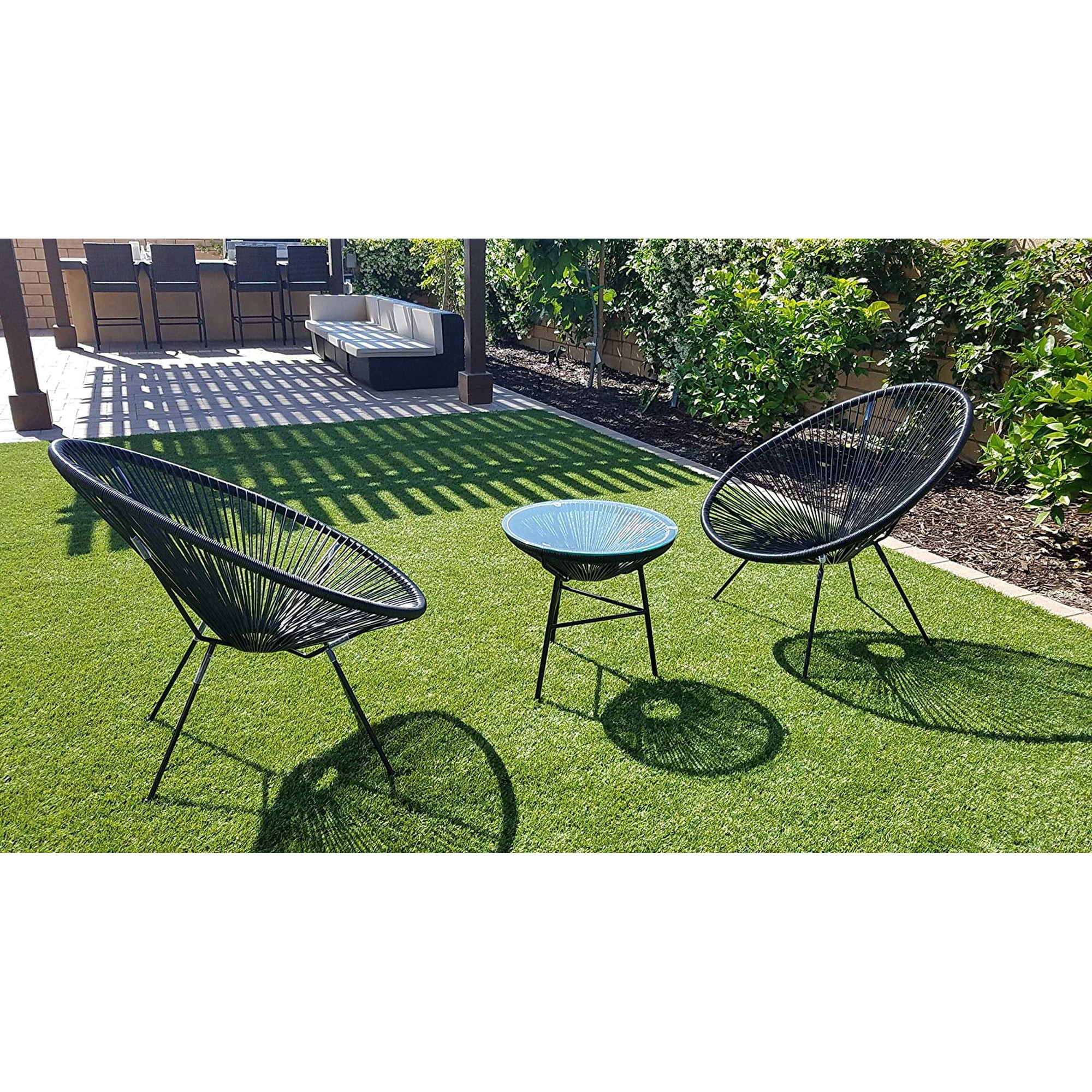 E-joy acapulco patio chair for outdoor & indoor Black_2pc | Walmart (US)