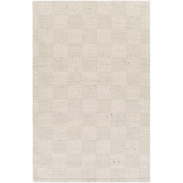 Alline Handmade Wool Ivory/Charcoal/Off-White/Black Rug | Wayfair North America