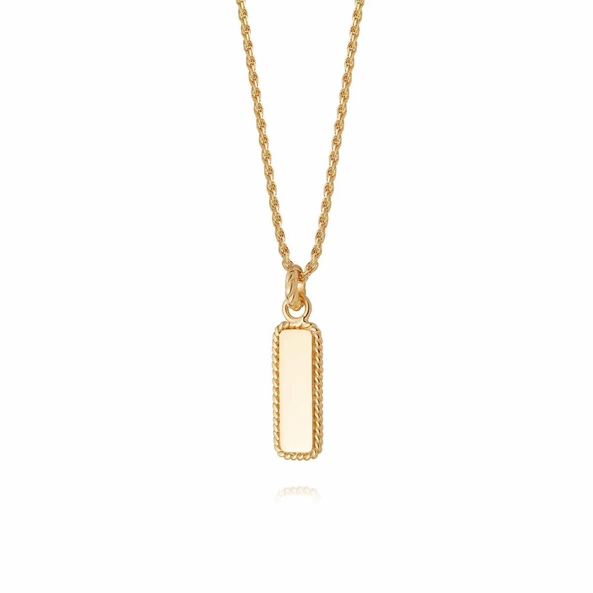 Stacked Rope Pendant Necklace 18Ct Gold Plate | Daisy London Jewellery