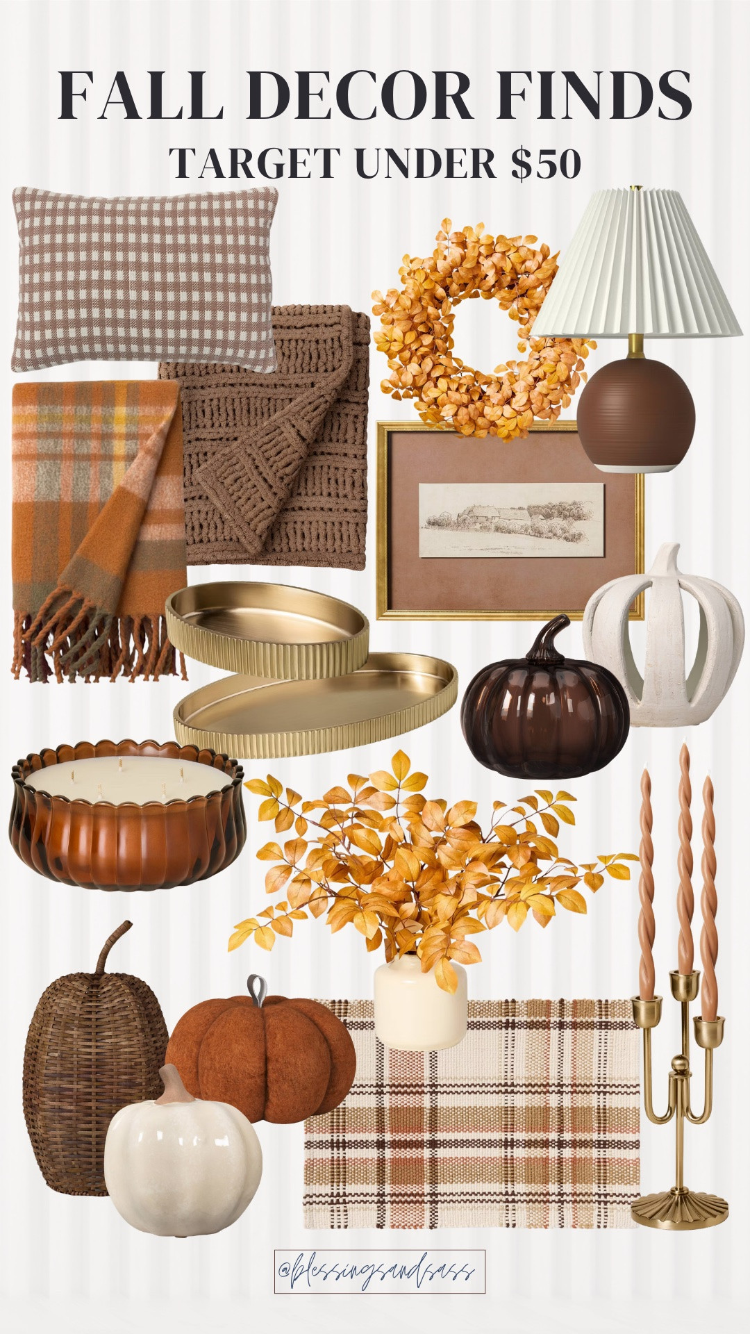 A few cozy touches to bring fall into your home! 🍂 Rounded up these Target decor finds under $50, including plaid throws, pretty pumpkins, candles, and warm-toned accents. Such cute ways to refresh a little corner for the season!

Target fall decor, fall decor under $50, affordable home decor, decorative pumpkins, plaid throw blanket, fall wreath, cozy home

#LTKSeasonal #LTKHome