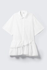 Oversized Ruffled Mini Shirt Dress | H&M (UK, MY, IN, SG, PH, TW, HK)