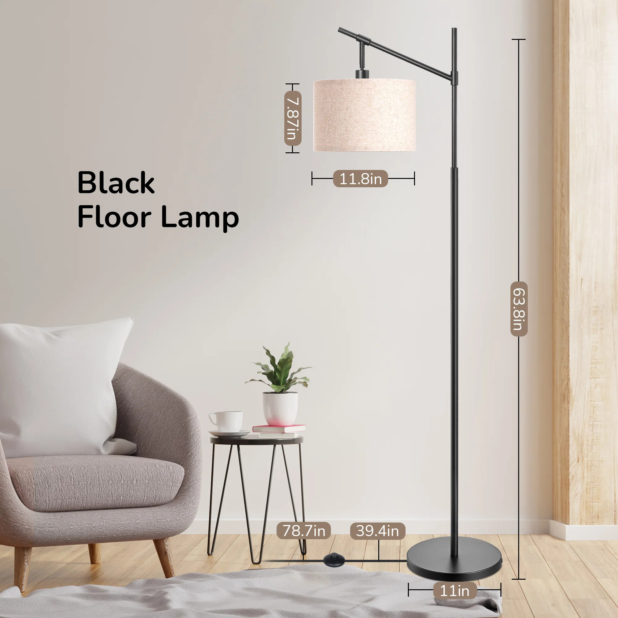 Banty 63.8'' Arched/Arc Floor Lamp | Wayfair North America