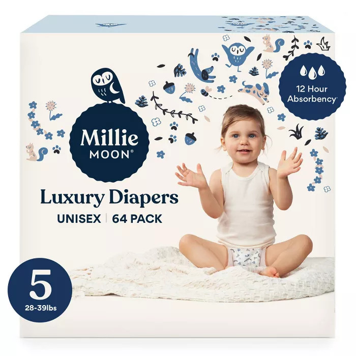 Millie Moon Luxury Diapers - (Select Size and Count) | Target