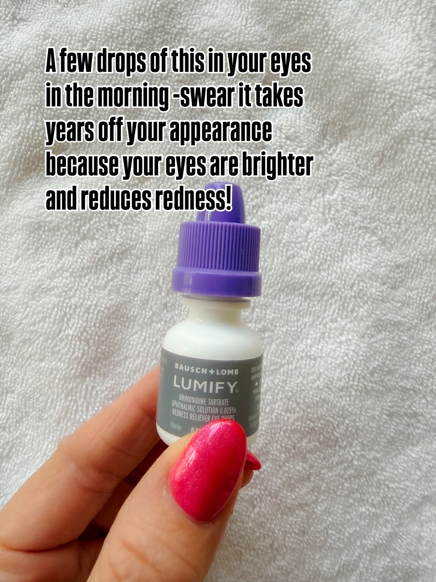 I love using lumify eye drops for brighter eyes 😍

#LTKOver40 #LTKgrwm #LTKmomlife