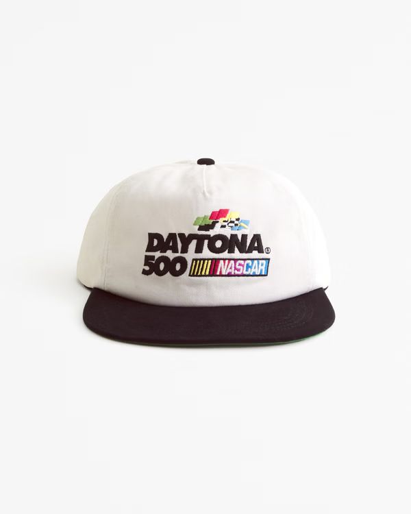 Men's Daytona 500 Graphic Flat Bill Hat | Men's Accessories | Abercrombie.com | Abercrombie & Fitch (US)