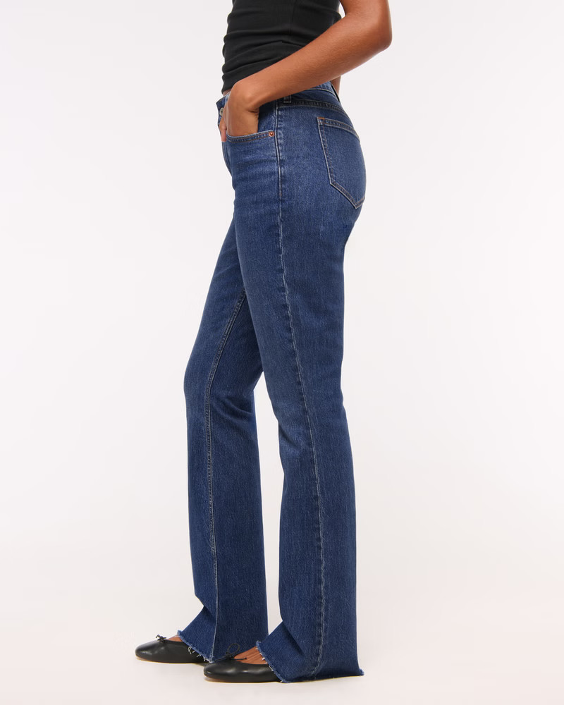 Women's Curve Love Mid Rise Bootcut Jean | Women's Bottoms | Abercrombie.com | Abercrombie & Fitch (US)