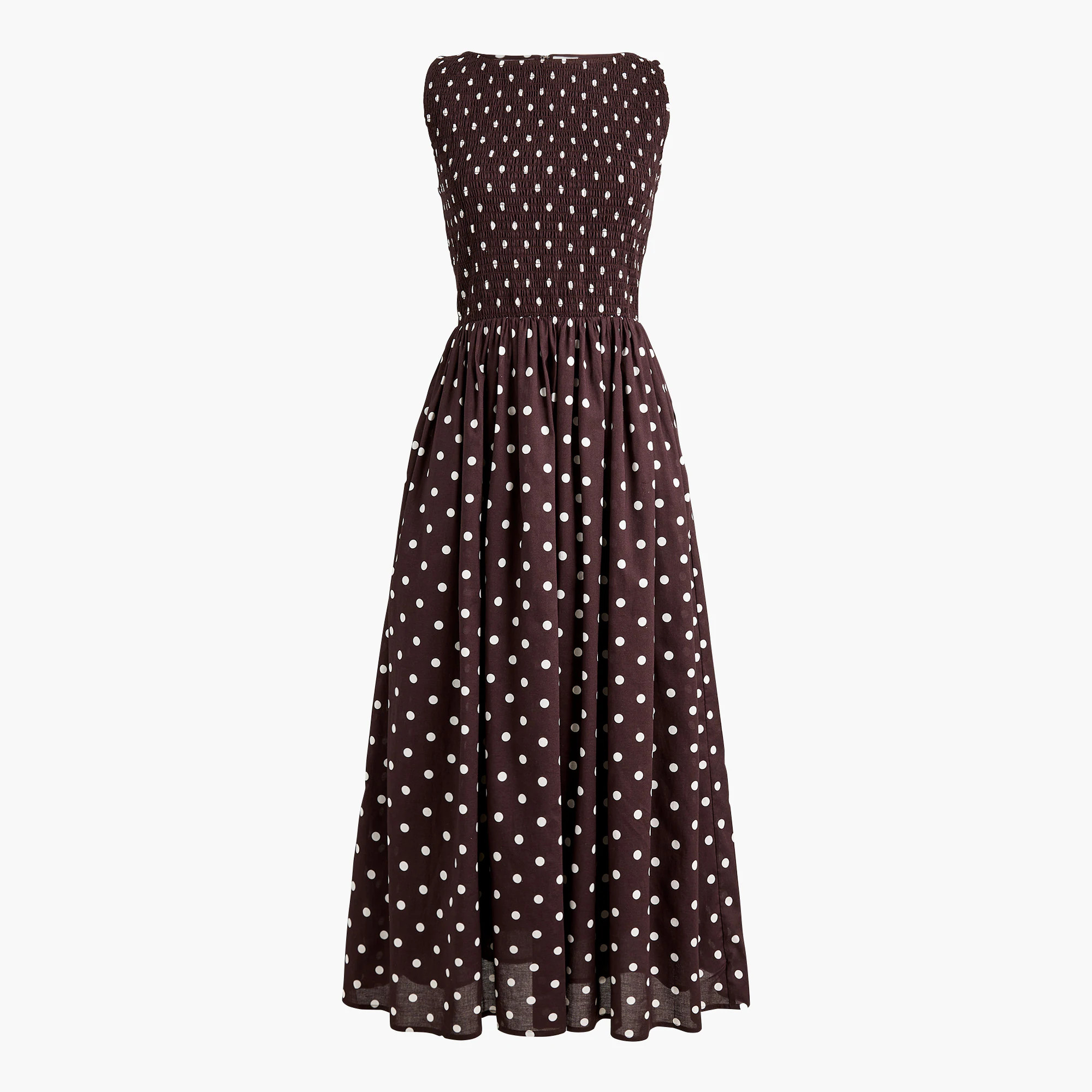 Smocked bateau-neck maxi dress | J.Crew Factory