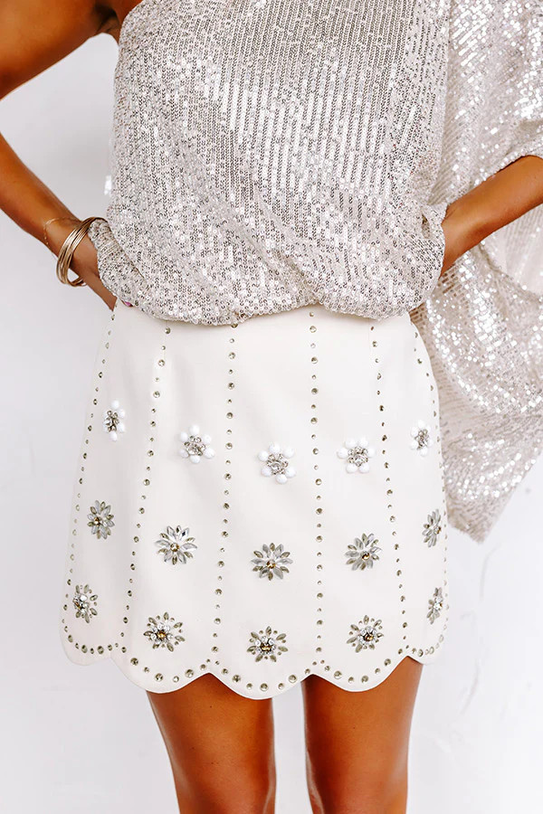 Riverfront Vibes Embellished Skirt | Impressions Online Boutique