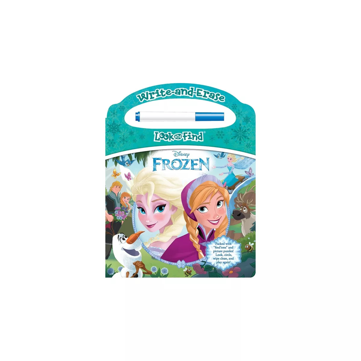 Disney Frozen: Write-And-Erase Look and Find - by  Pi Kids (Board Book) | Target