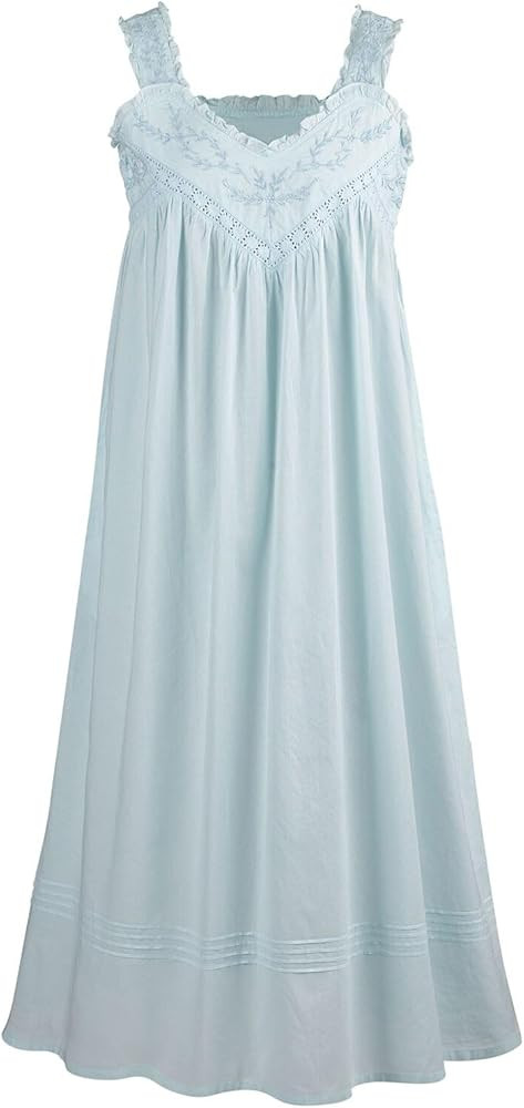 LA CERA Womens Cotton Nightgown Summer Nightgowns for Women 100% Cotton Chemise | Amazon (US)