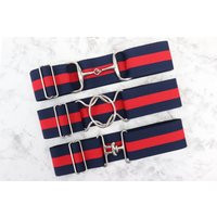 2 Inch Elastic Equestrian Belt/Navy Red Stripe | Etsy (US)