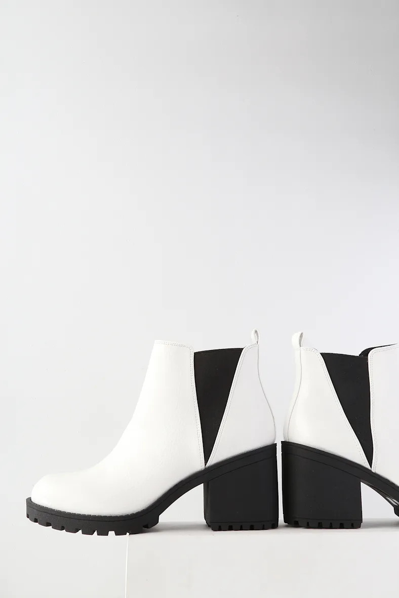 Lisbon White Patent High Heel Ankle Booties | Lulus (US)