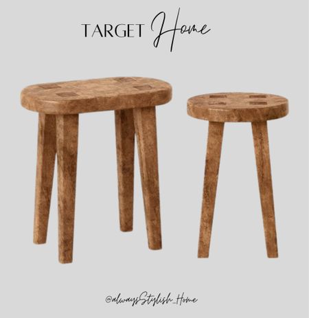 The cutest wood stool side tables are back in stock! #targetfind

#LTKFindsUnder100 #LTKHome