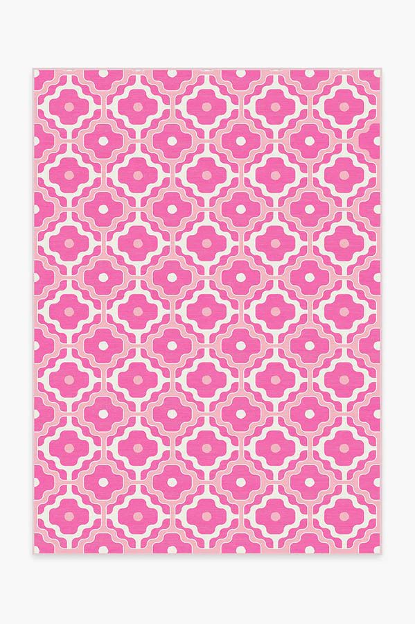 Chloe Trellis Fuchsia Pink Rug | Ruggable