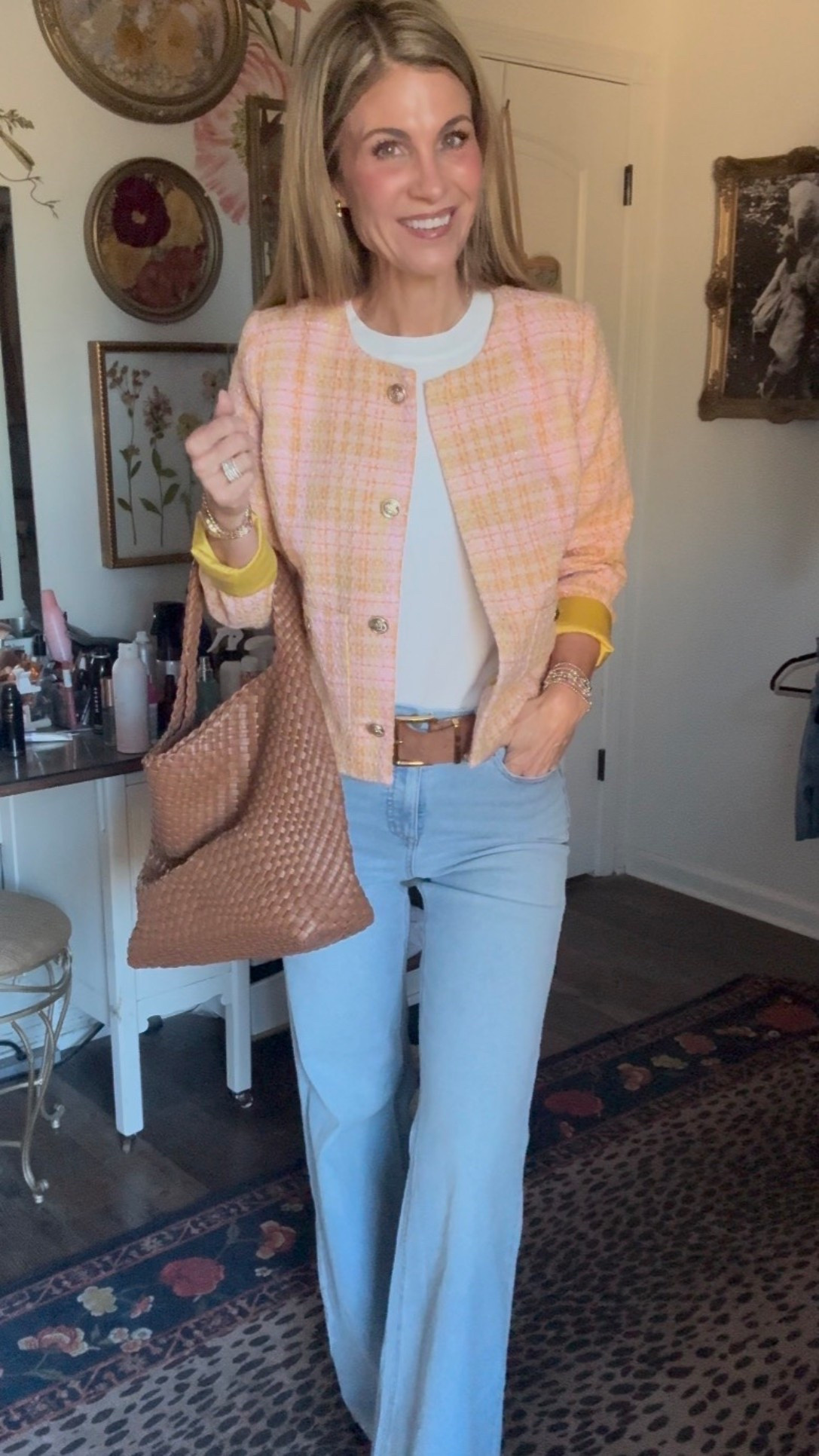 Can you believe this whole outfit is Wal-Mart?! Im obsessed! Im in an XS in jacket and top. Size 2 in jeans. Shoes are amazon.  

#LTKdayinmylife #LTKgrwm #LTKootd