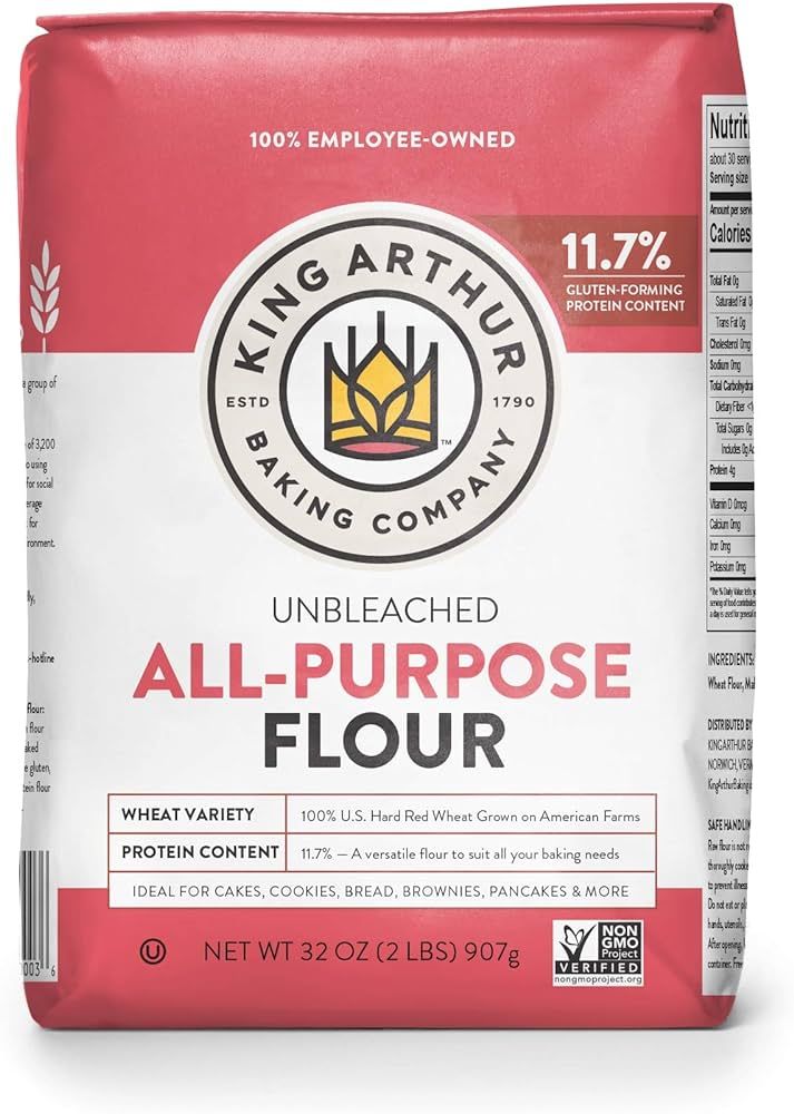 King Arthur, All Purpose Unbleached Flour, Non-GMO Project Verified, Certified Kosher, No Preserv... | Amazon (US)
