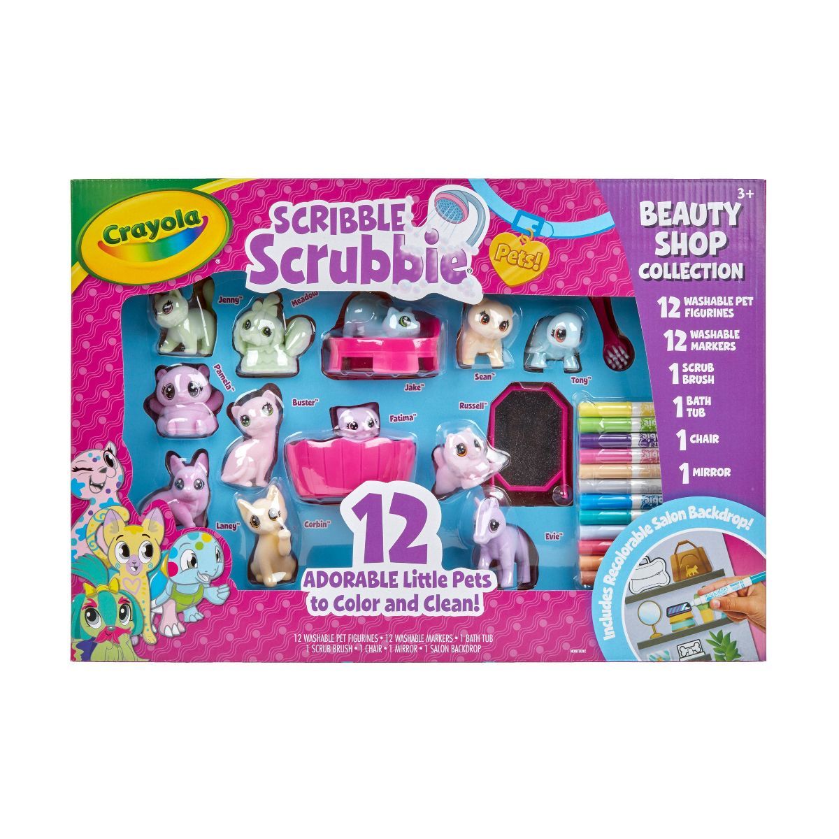 Crayola Scribble Scrubbie Pets Beauty Shop Drawing and Coloring Kit | Target