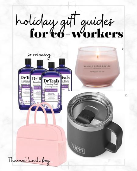 Follow this holiday gift guide when Christmas shopping for your co-workers! 

#LTKGiftGuide #LTKfindsunder100 #LTKHoliday