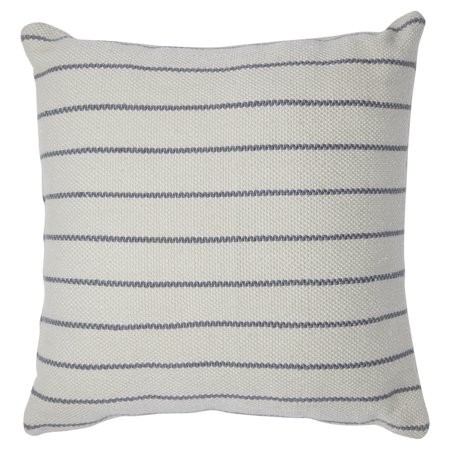 MoDRN Stripe Outdoor Throw Pillow - 22L x 22W - Gray/Ivory | Walmart (US)