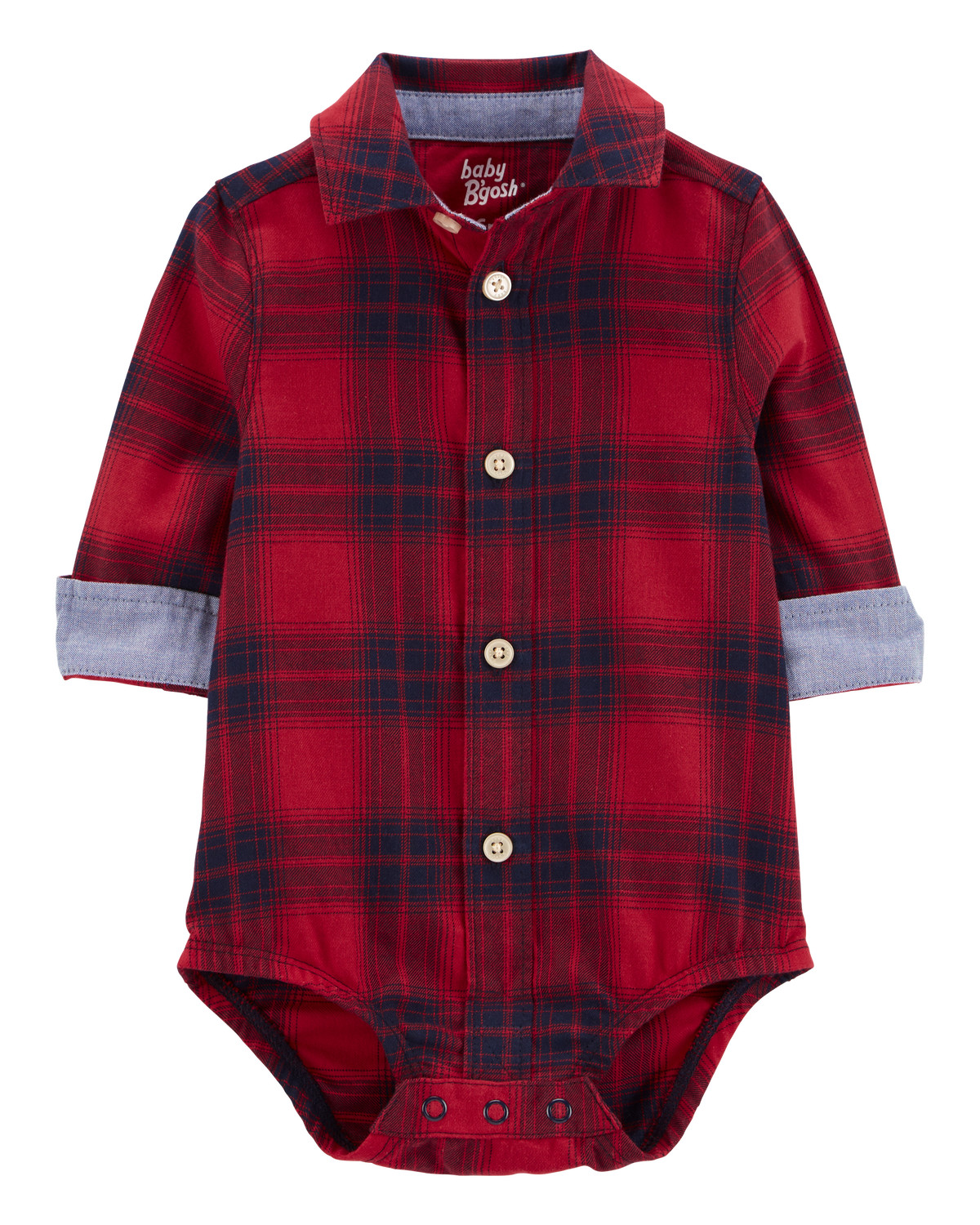Baby Plaid Button-Front Bodysuit - OshKosh | Carter's | Carter's Inc