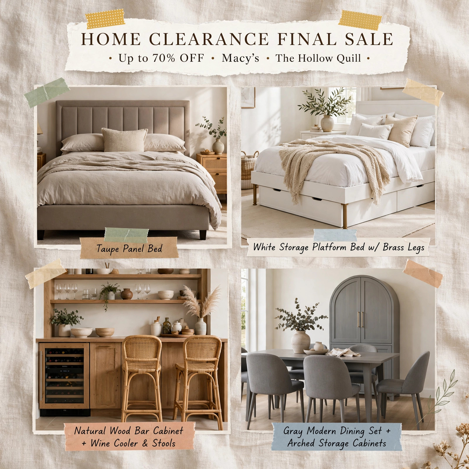 Macy's Home Clearance Final Sale is Here — Up to 70% OFF

Curated by The Hollow Quill: From bedroom sanctuary to cocktail hour to slow dining.

These are final sale prices, so once they're gone, they're gone. Shop Macy's Home Clearance now in the Outdoor? No — this time, indoors, but make it serene. 

 #LTKSeasonal #LTKOver40 #LTKHome