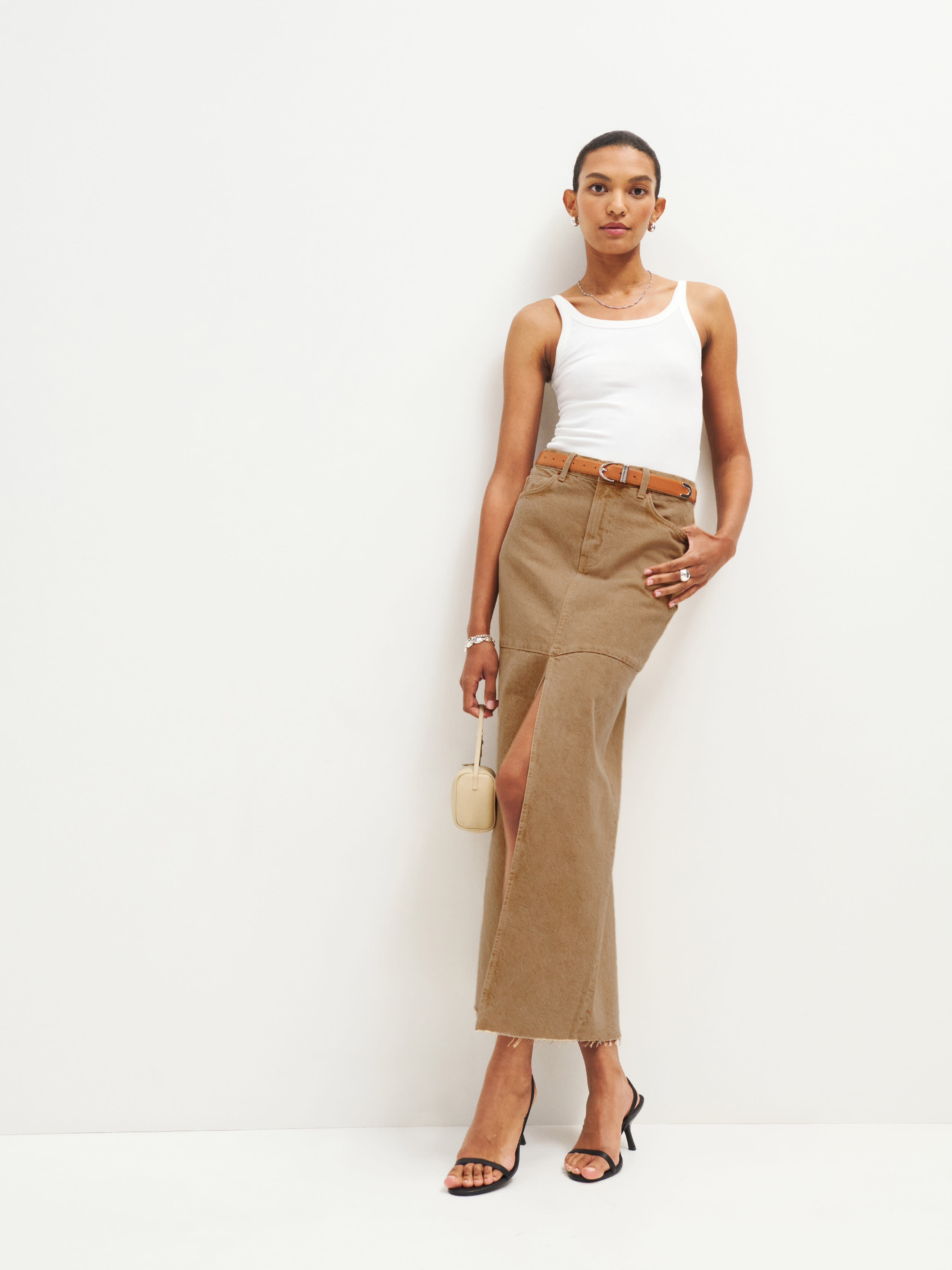 Tazz Maxi Denim Skirt | Reformation (Global)
