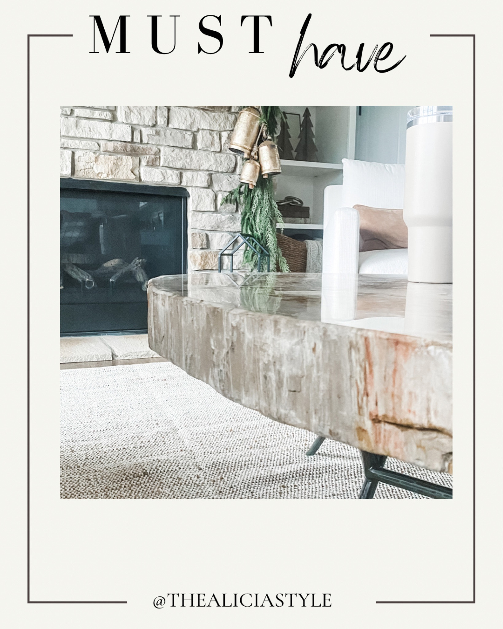 Christmas bells, Christmas decor, Christmas must have, brass bells, gold bells, coffee table, swivel chair, Christmas gifts, neutral decor, vintage bells, vintage, Christmas garland, Christmas decorations, fireplace, mantle, rug, neutral rug, cream rug, jute rug, cotton rug, soft rug

#LTKSeasonal #LTKhome #LTKHoliday