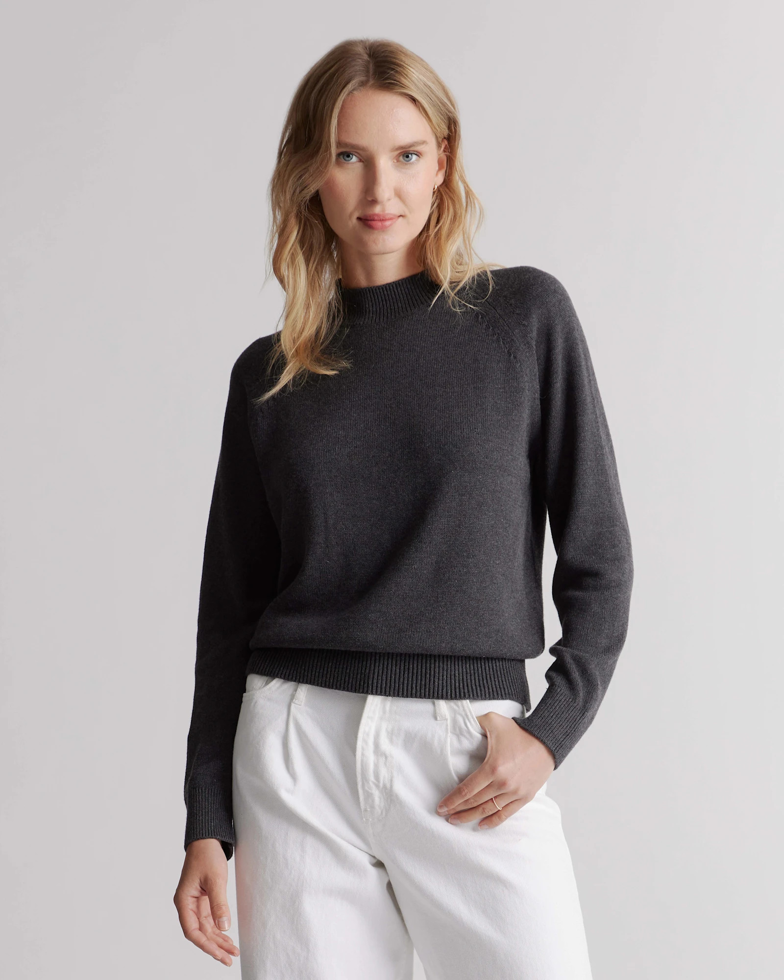 100% Organic Cotton Mockneck Sweater | Quince