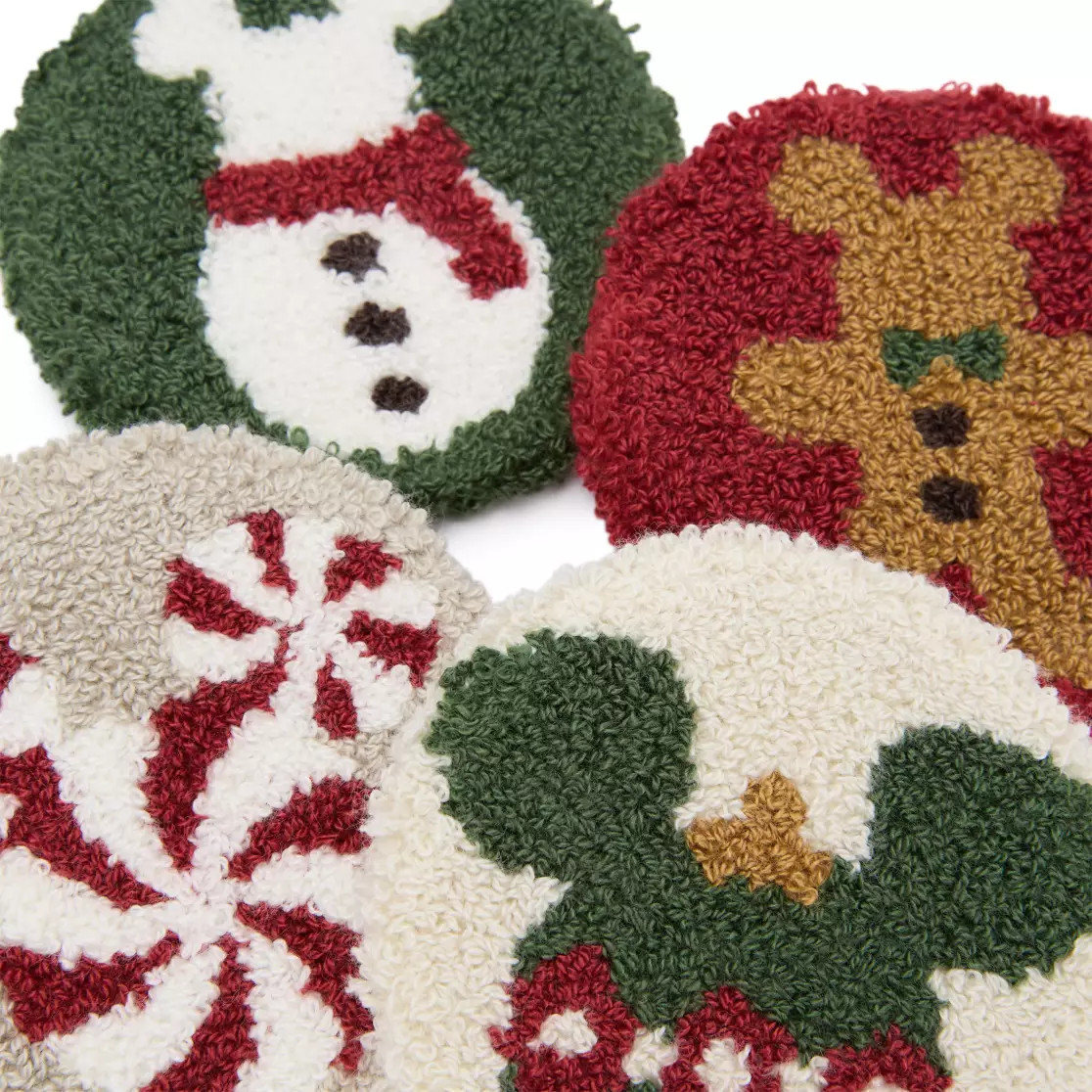 Mickey Mouse Punch Needle Holiday Coaster Set | Disney Store
