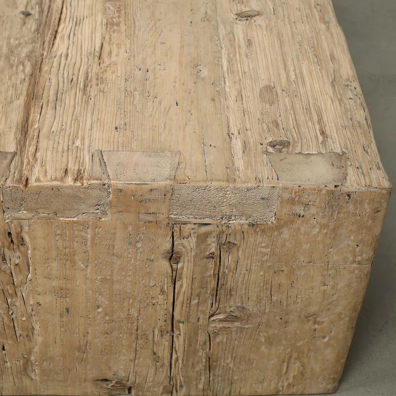Lily's Living Approx.60 Inches Rustic Vintage Waterfall Coffee Table Weathered Natural | Wayfair | Wayfair North America